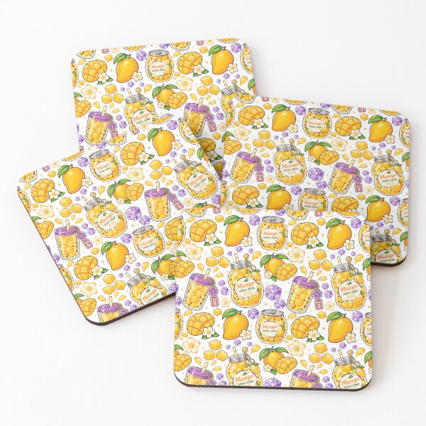 Item preview, Mango Spark Drink Seamless Pattern designed and sold by KJackArtwork.