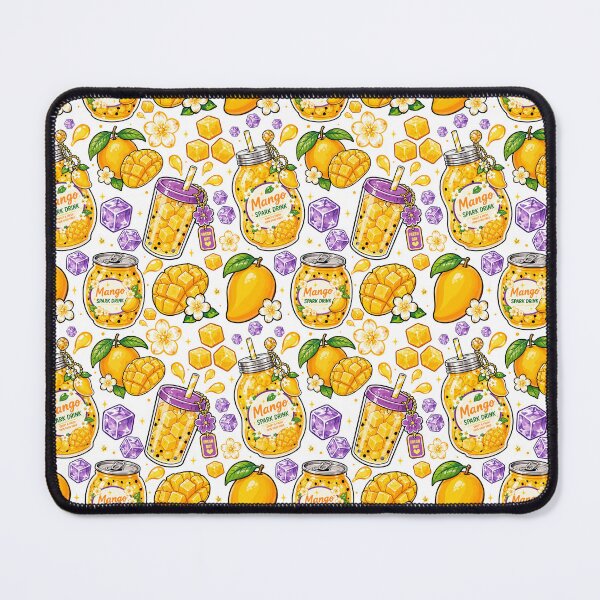 Item preview, Mango Spark Drink Seamless Pattern designed and sold by KJackArtwork.