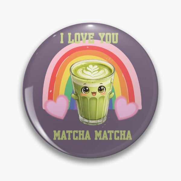 Item preview, Kawaii "I Love You Matcha Matcha" Rainbow Illustration designed and sold by Bluebird Crafted Tee.