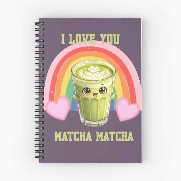 Item preview, Kawaii "I Love You Matcha Matcha" Rainbow Illustration designed and sold by Bluebird Crafted Tee.