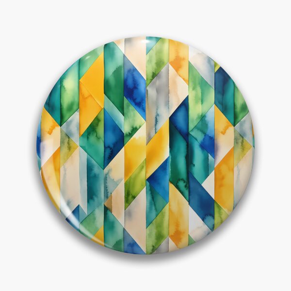 Item preview, Vibrant Watercolor Geometric Abstract Pattern designed and sold by zenjiinspired.