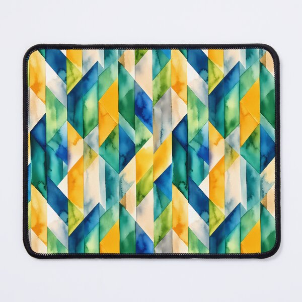 Item preview, Vibrant Watercolor Geometric Abstract Pattern designed and sold by zenjiinspired.