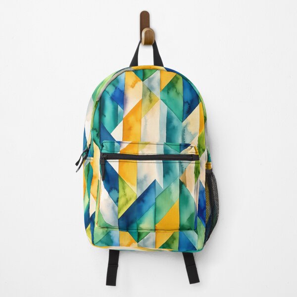 Item preview, Vibrant Watercolor Geometric Abstract Pattern designed and sold by zenjiinspired.
