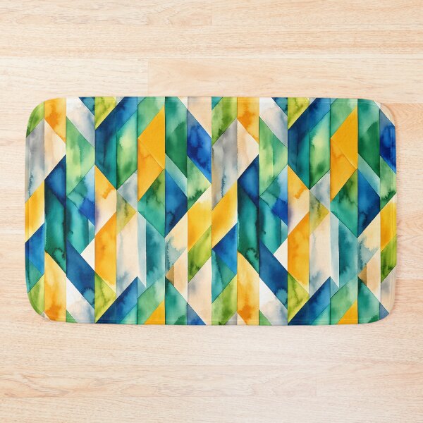Item preview, Vibrant Watercolor Geometric Abstract Pattern designed and sold by zenjiinspired.