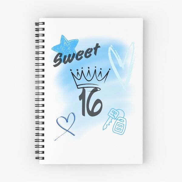 Item preview, Blue Sweet 16 Airbrush Aesthetic Topped with a Crown designed and sold by JaymeOctober.