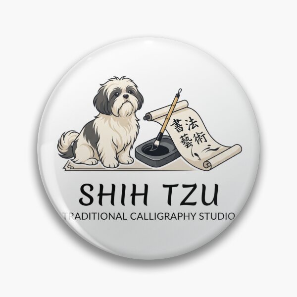 Item preview, Shih Tzu Traditional Calligraphy Ink Brush Parchment designed and sold by PictoVibe.