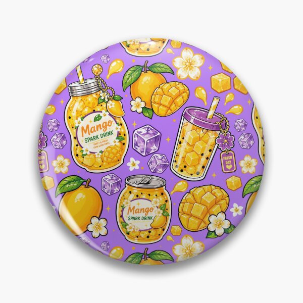 Item preview, Mango Spark Drink Seamless Pattern designed and sold by KJackArtwork.