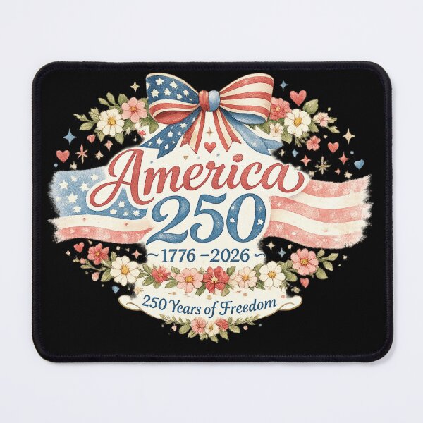 Item preview, America 250 Floral Bow 1776–2026 250 Years of Freedom, Vintage Patriotic designed and sold by Zizo-DR44.