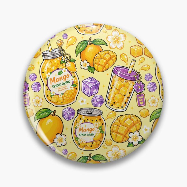 Item preview, Mango Spark Drink Seamless Pattern designed and sold by KJackArtwork.