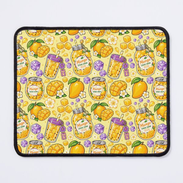Item preview, Mango Spark Drink Seamless Pattern designed and sold by KJackArtwork.