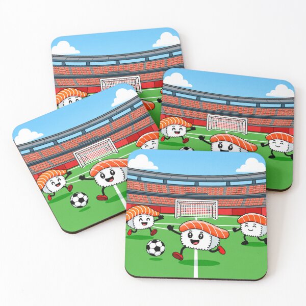 Item preview, Three cute sushi footballers in the stadium designed and sold by rolfzogg.