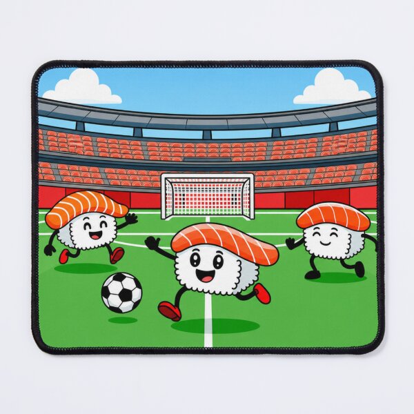 Item preview, Three cute sushi footballers in the stadium designed and sold by rolfzogg.