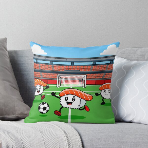 Item preview, Three cute sushi footballers in the stadium designed and sold by rolfzogg.