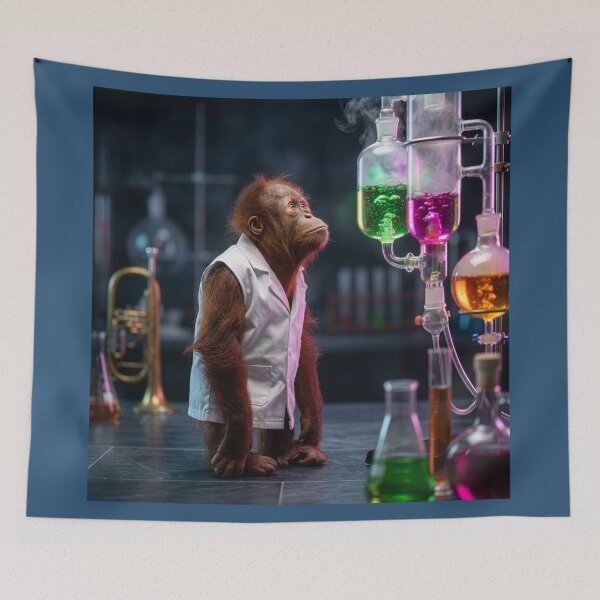Item preview, Trumpet-Playing Orangutan Is a Knuckle-Dragging Chemist designed and sold by Tridentulus.