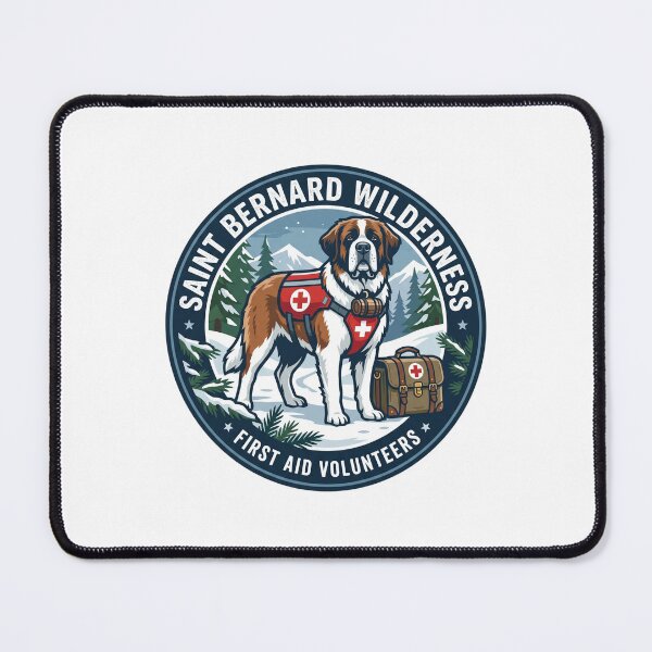 Item preview, Saint Bernard Wilderness First Aid Rescue Emergency Volunteer designed and sold by PictoVibe.