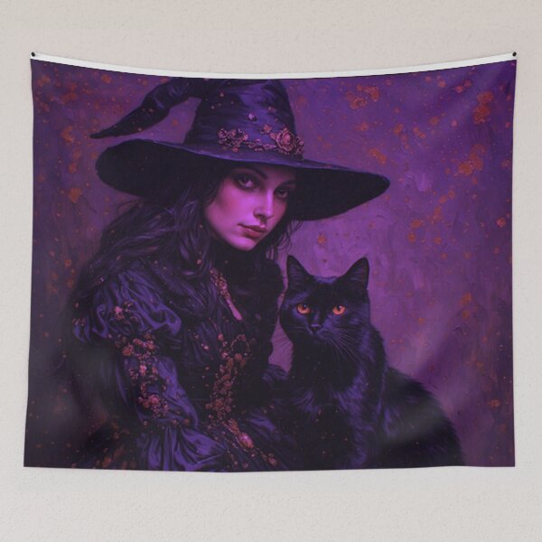 Item preview, Witch and Her Cat designed and sold by TheDarkWardrobe.