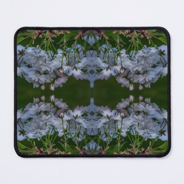 Item preview, Cherry Blossom Kaleidoscope — Elegant Symmetrical Horizontal Sakura Garland Floral Pattern designed and sold by Andrey Yurkevich Art.