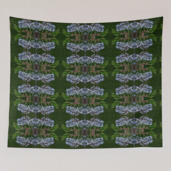 Item preview, Cherry Blossom Kaleidoscope — Elegant Symmetrical Horizontal Sakura Garland Floral Pattern designed and sold by Andrey Yurkevich Art.