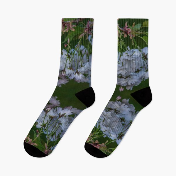 Item preview, Cherry Blossom Kaleidoscope — Elegant Symmetrical Horizontal Sakura Garland Floral Pattern designed and sold by Andrey Yurkevich Art.