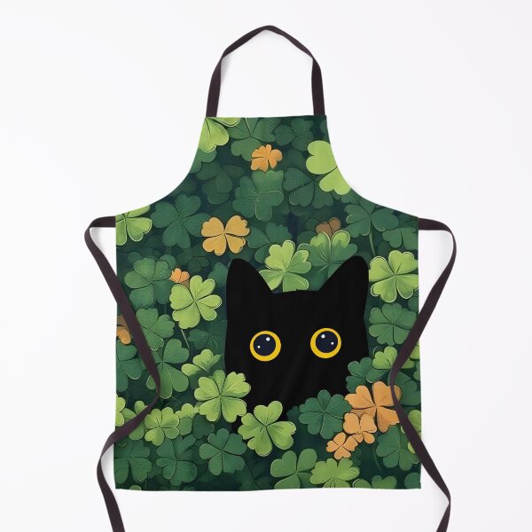 Item preview, Black Cat Peeking Through Clover designed and sold by PurrfectHome.