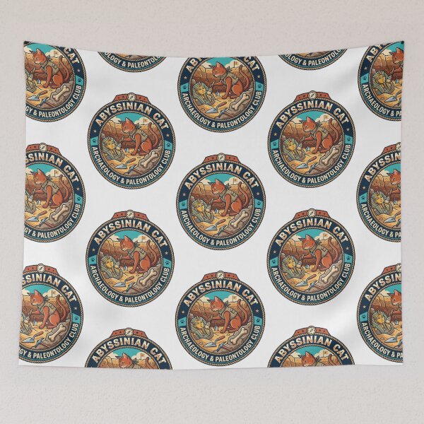 Item preview, Abyssinian Cat Archaeology Paleontology Excavation Fossil Artifact designed and sold by PictoVibe.