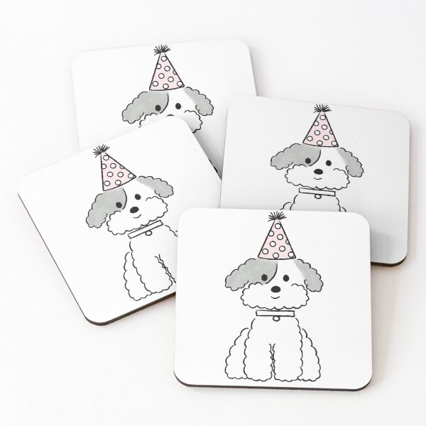 Item preview, Cute Poodle Birthday Dog | Minimal Party Puppy Illustration designed and sold by pinkystickstore.