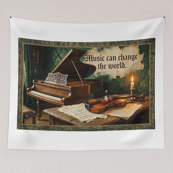 Item preview, Beethoven Music Can Change The World Dark Academia Oil Painting designed and sold by DoReMiStudio.