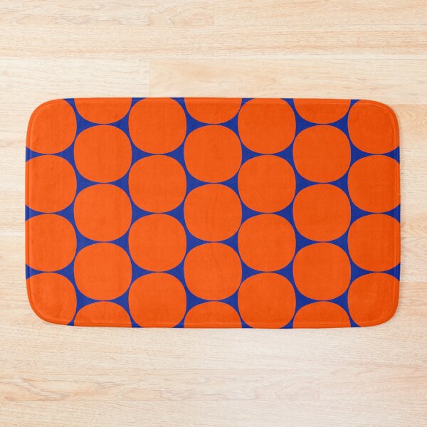 Item preview, Mid Century Modern Dots Pattern in Bright Orange and Blue designed and sold by kierkegaard.