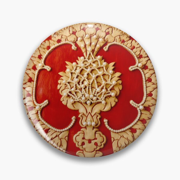 Item preview, Renaissance Pomegranate Fabric with Pearls designed and sold by Vicky Brago-Mitchell®.
