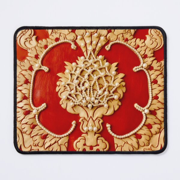 Item preview, Renaissance Pomegranate Fabric with Pearls designed and sold by Vicky Brago-Mitchell®.
