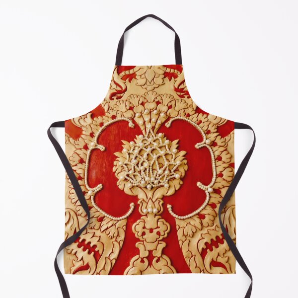 Item preview, Renaissance Pomegranate Fabric with Pearls designed and sold by Vicky Brago-Mitchell®.