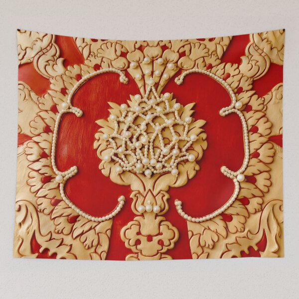 Item preview, Renaissance Pomegranate Fabric with Pearls designed and sold by Vicky Brago-Mitchell®.