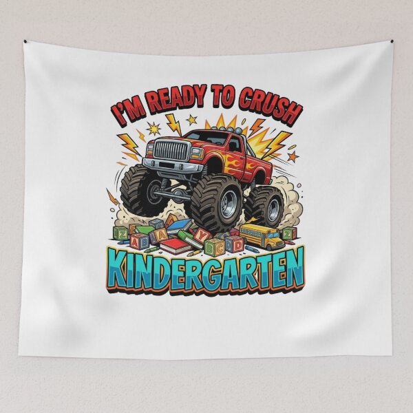 Item preview, Ready To Crush Kindergarten Monster Truck Kids designed and sold by SiarheiYur.