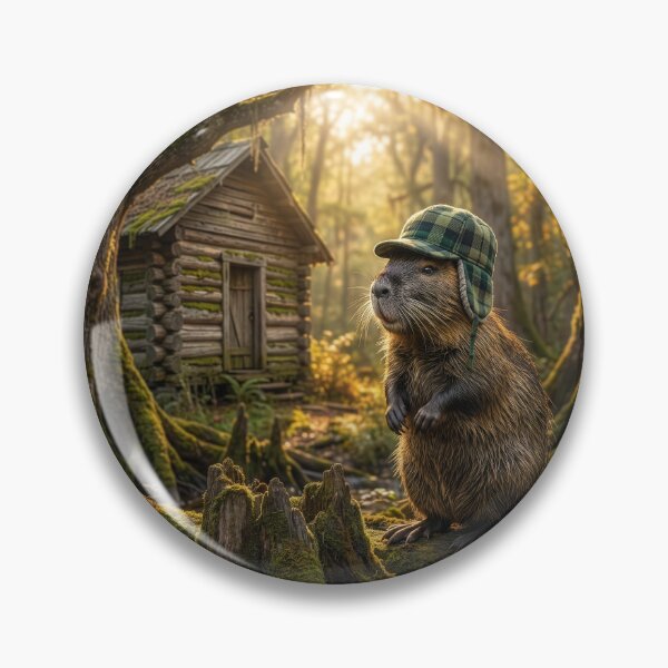 Item preview, Nutria Builds Log Cabin in the Heart of Louisiana designed and sold by Tridentulus.