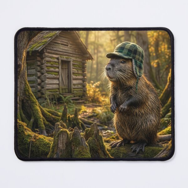 Item preview, Nutria Builds Log Cabin in the Heart of Louisiana designed and sold by Tridentulus.