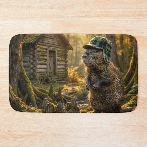 Item preview, Nutria Builds Log Cabin in the Heart of Louisiana designed and sold by Tridentulus.
