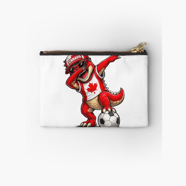 Item preview, Funny T Rex Maple Leaf Canadian Flag Dabbing Soccer designed and sold by QuiteOrbit.