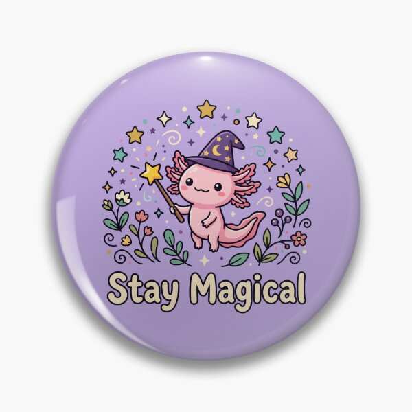 Item preview, Cute Axolotl Wizard Stay Magical Stars designed and sold by Amir Faysal.