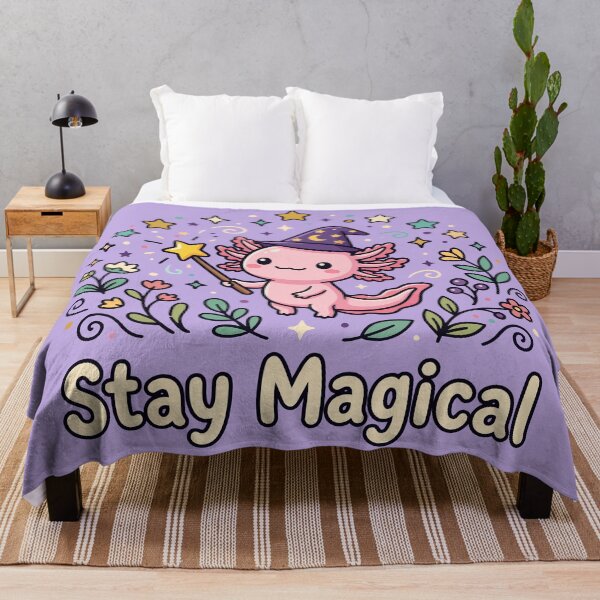 Item preview, Cute Axolotl Wizard Stay Magical Stars designed and sold by Amir Faysal.