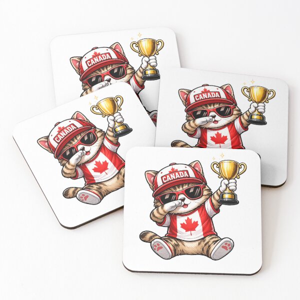 Item preview, Canada Flag Cat Dabbing Soccer Ball designed and sold by QuiteOrbit.