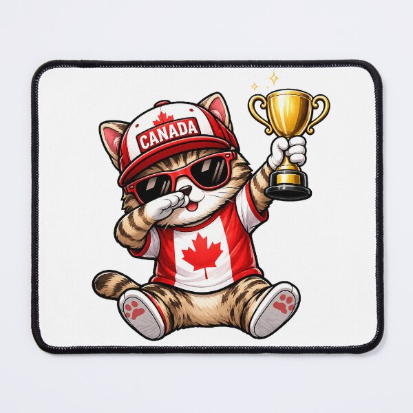 Item preview, Canada Flag Cat Dabbing Soccer Ball designed and sold by QuiteOrbit.