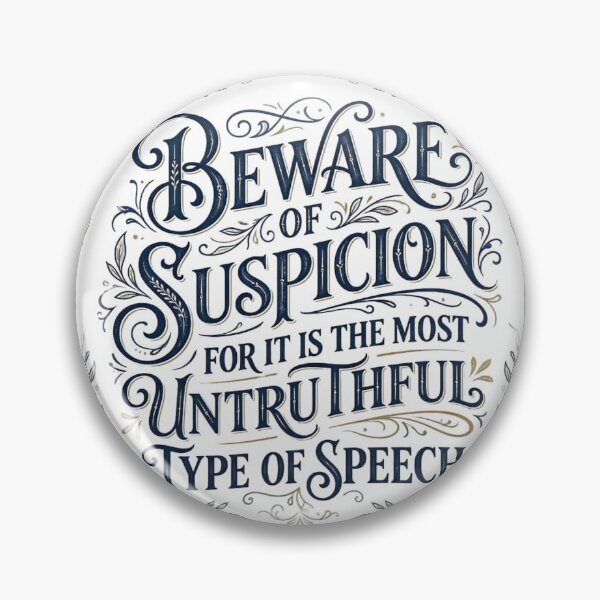 Item preview, Beware of Suspicion Quote Design designed and sold by SakinahArt.
