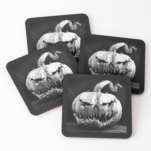 Item preview, Evil Jack O Lantern with Sharp Teeth – Creepy Halloween Horror Art designed and sold by inkoutninja.