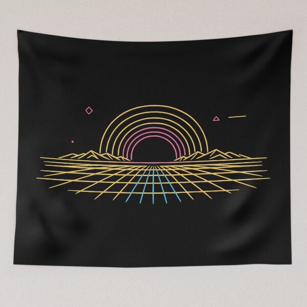 Item preview, Minimalist Synthwave Sunrise designed and sold by KungPowUnicorn.