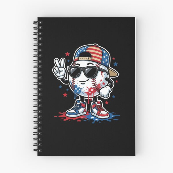 Item preview, Patriotic Baseball Character Cool Sunglasses Peace Sign designed and sold by SiarheiYur.