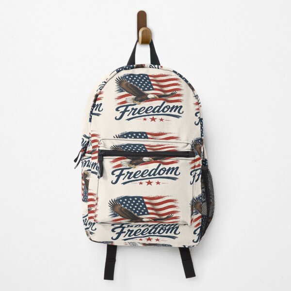 Item preview, Freedom is not free American flag with eagle graphics design background for apparel and digital print designed and sold by MonoDigitalArt.