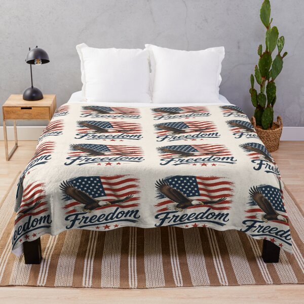 Item preview, Freedom is not free American flag with eagle graphics design background for apparel and digital print designed and sold by MonoDigitalArt.