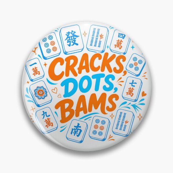 Item preview, Crack Dots Bams, Mahjong Mah Girls, Funny Game designed and sold by vintagearttee.