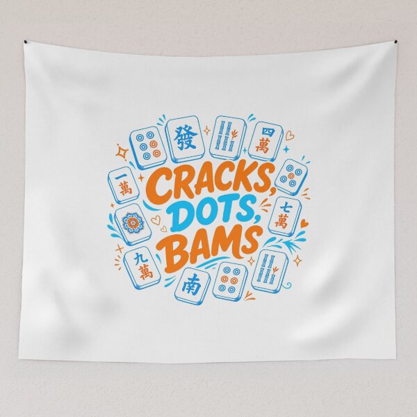 Item preview, Crack Dots Bams, Mahjong Mah Girls, Funny Game designed and sold by vintagearttee.