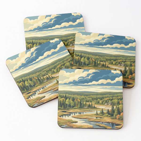 Item preview, Wood Buffalo National Park Canada Travel Vintage designed and sold by RareDeerArt.